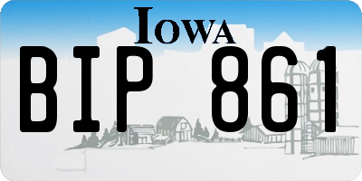 IA license plate BIP861