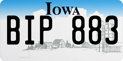 IA license plate BIP883