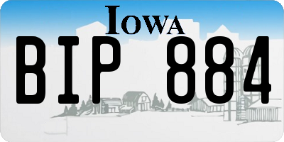 IA license plate BIP884