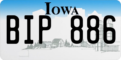 IA license plate BIP886