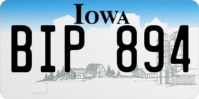 IA license plate BIP894