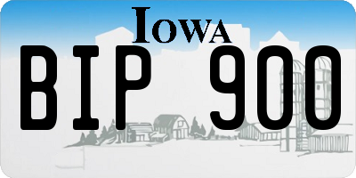 IA license plate BIP900
