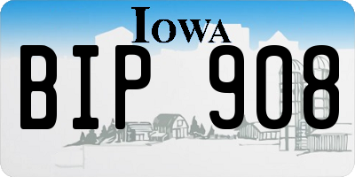 IA license plate BIP908