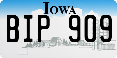 IA license plate BIP909