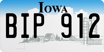 IA license plate BIP912