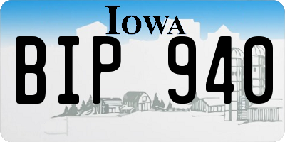 IA license plate BIP940