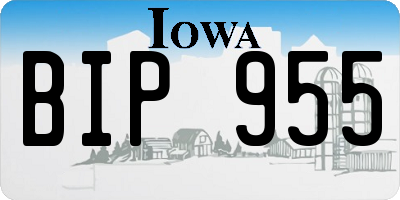 IA license plate BIP955