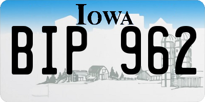 IA license plate BIP962