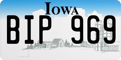 IA license plate BIP969