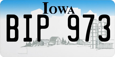IA license plate BIP973