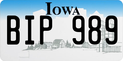 IA license plate BIP989