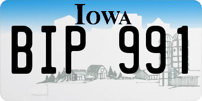 IA license plate BIP991