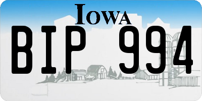 IA license plate BIP994