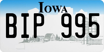 IA license plate BIP995