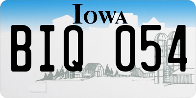 IA license plate BIQ054