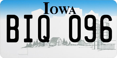 IA license plate BIQ096