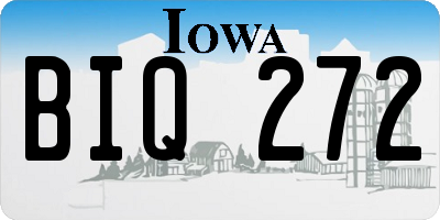IA license plate BIQ272