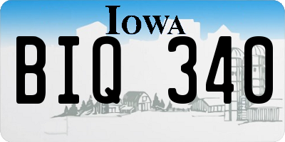 IA license plate BIQ340