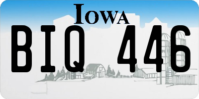 IA license plate BIQ446