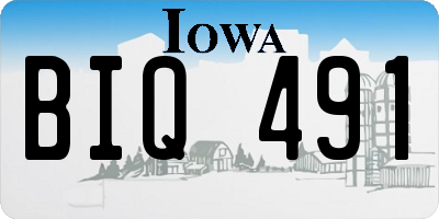 IA license plate BIQ491