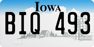IA license plate BIQ493