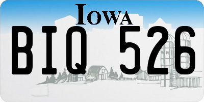 IA license plate BIQ526