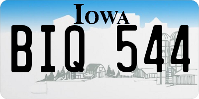 IA license plate BIQ544
