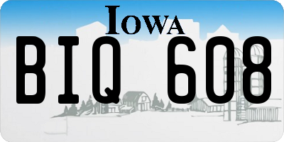 IA license plate BIQ608