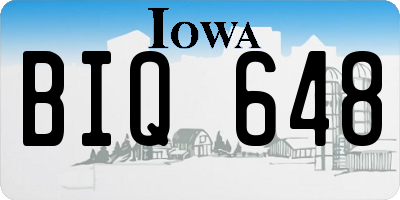 IA license plate BIQ648