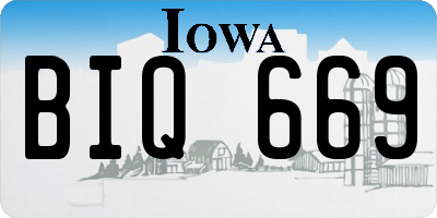IA license plate BIQ669