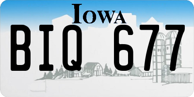 IA license plate BIQ677