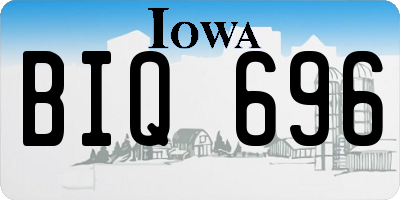 IA license plate BIQ696