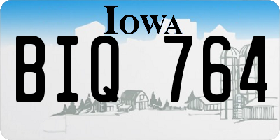 IA license plate BIQ764
