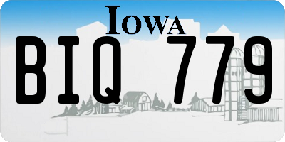 IA license plate BIQ779