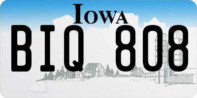 IA license plate BIQ808