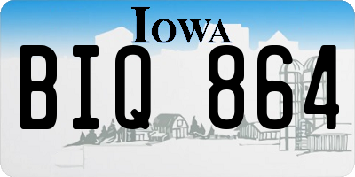 IA license plate BIQ864