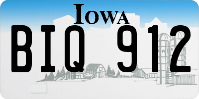 IA license plate BIQ912