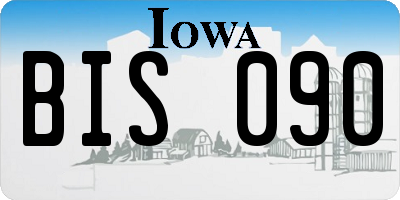 IA license plate BIS090