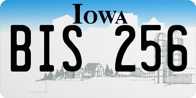IA license plate BIS256