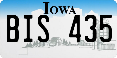 IA license plate BIS435