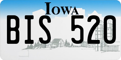 IA license plate BIS520