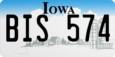 IA license plate BIS574