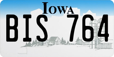 IA license plate BIS764