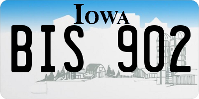 IA license plate BIS902