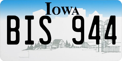 IA license plate BIS944