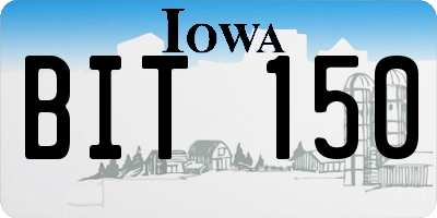 IA license plate BIT150