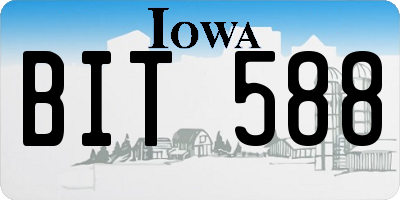 IA license plate BIT588