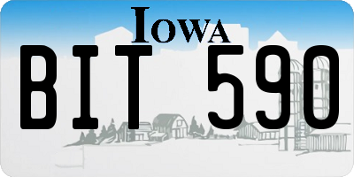 IA license plate BIT590