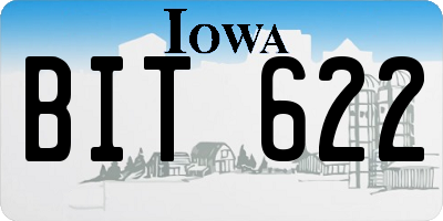 IA license plate BIT622