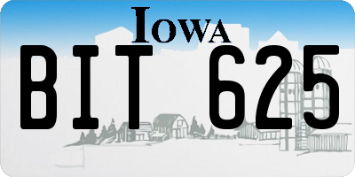 IA license plate BIT625